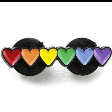 Rainbow Hearts Lapel Pin
