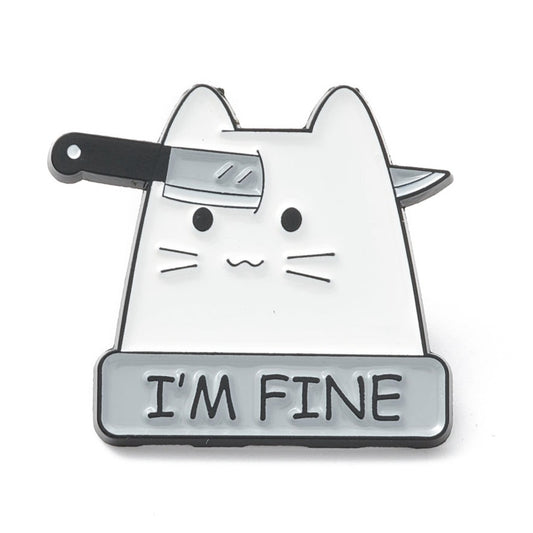 *I'm Fine* Cat Lapel Pin