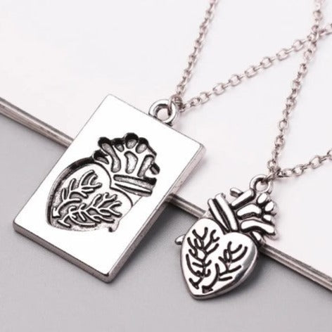 Anatomical Heart Friendship Necklace