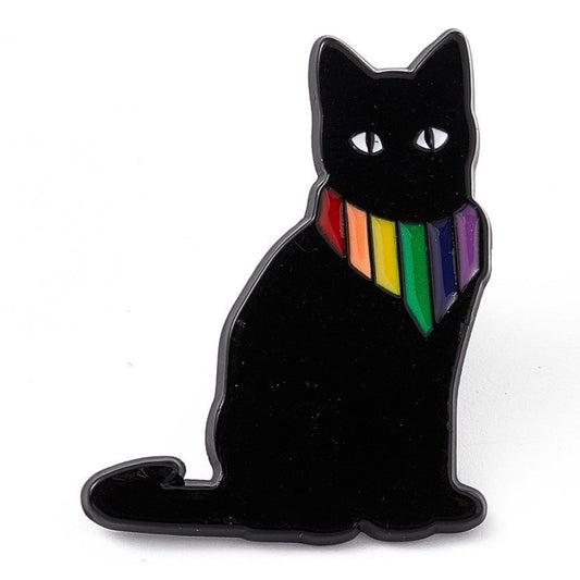 Black Cat Lapel Pin