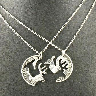 Buck & Doe Puzzle Friendship Necklace