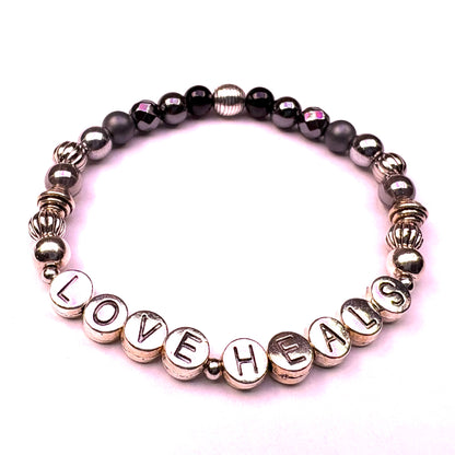 *Love Heals* Mantra Bracelet