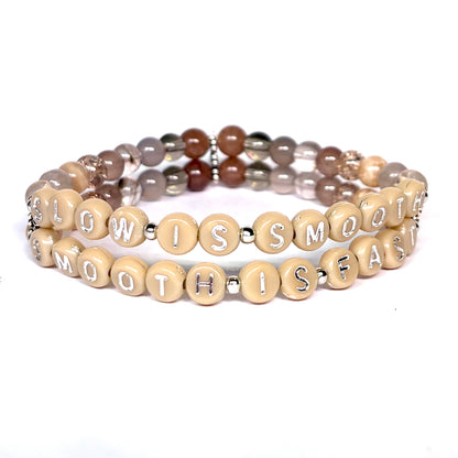 *Slow Is Smooth, Smooth Is Fast* Mantra Bracelet