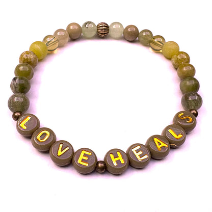 *Love Heals* Mantra Bracelet