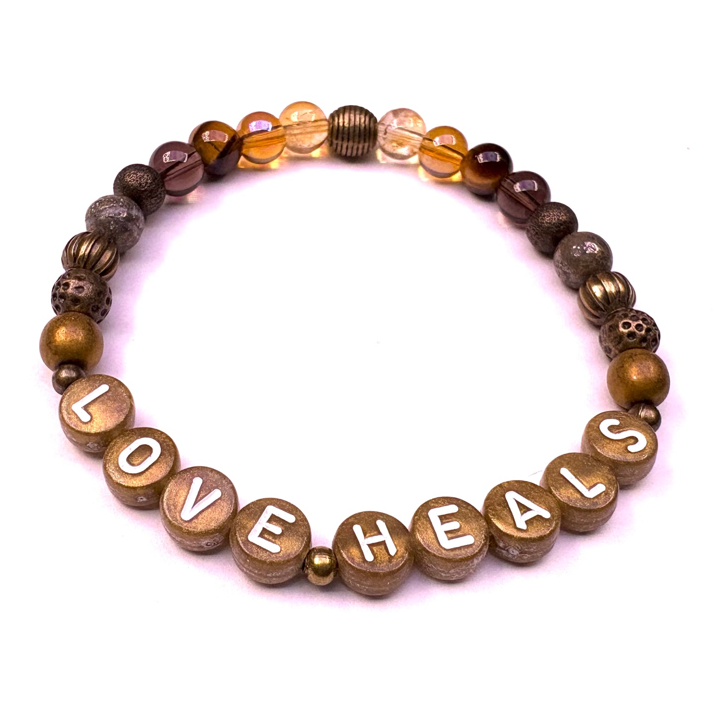 *Love Heals* Mantra Bracelet