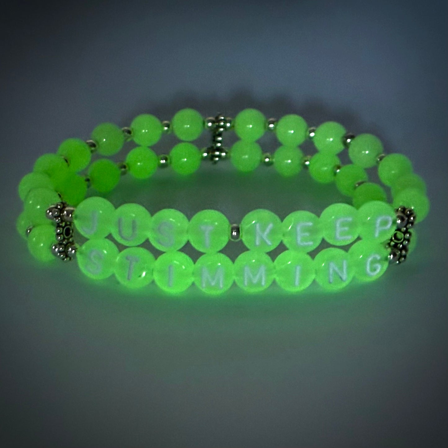 *Just Keep Stimming* Mantra Bracelet