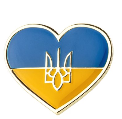 Ukraine Heart Lapel Pin