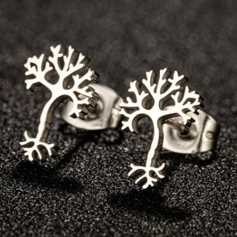 Mini Neuron Stud Earrings